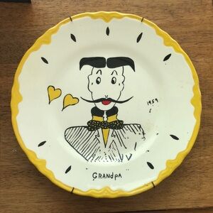 Grandpa Plate Ceramic Dish Painting